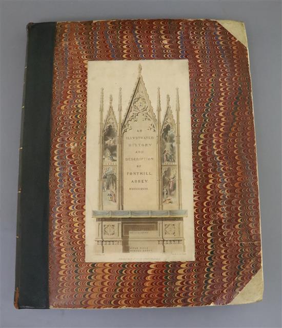 Rutter, John - Delineations of Fonthill and its Abbey, L.p. Copy, 4to, rebound half calf,